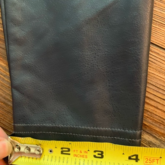 WHBM Vegan Leather Runway Leggings Navy Blue Size 0 Chic Classic Boho Festival - Picture 13 of 15